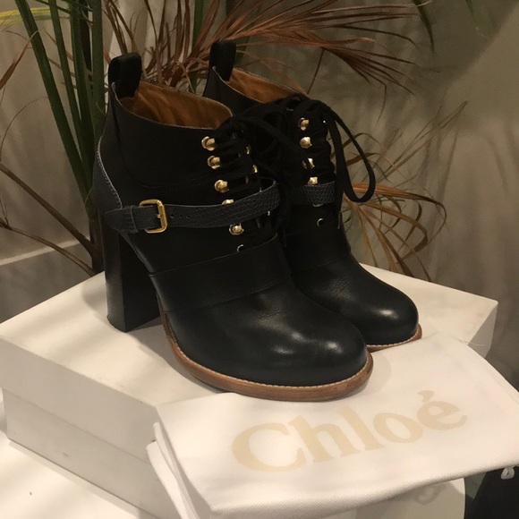 CHLOE Lace Up Heeled Boots - Picture 8 of 8